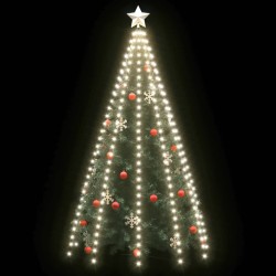 vidaXL Rete di Luce per Albero di Natale 300 LED Bianco Freddo 300 cm