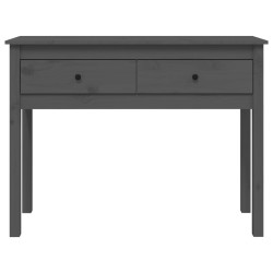 vidaXL Tavolo Consolle Grigio 100x35x75 cm in Legno Massello di Pino