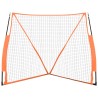 vidaXL Rete Baseball Arancione e Nera 183x182x183cm Acciaio Poliestere