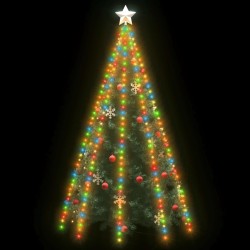 vidaXL Rete di Luce per Albero di Natale 400 LED Multicolori 400 cm