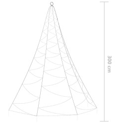 vidaXL Albero Parete Gancio Metallo 260LED Colorata 3m Interno Esterno