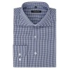  vidaXL Camicia da Lavoro da Uomo Bianca e Blu Marino a Quadri TG XXL