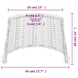 vidaXL Paralume da Soffitto Marrone Ø45x28 cm in Vimini