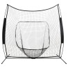 vidaXL Rete da Allenamento Baseball Softball 241x106,5x216cm Metallo