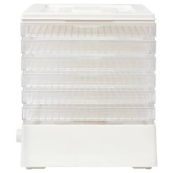 vidaXL Disidratatore Alimentare con 6 Vassoi 250 W Bianco