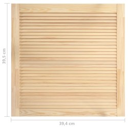 vidaXL Ante a Lamelle 4 pz in Legno Massello di Pino 39,5x39,4 cm