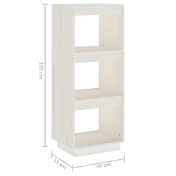 vidaXL Libreria/Divisorio Bianco 40x35x103cm in Legno Massello di Pino