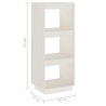 vidaXL Libreria/Divisorio Bianco 40x35x103cm in Legno Massello di Pino