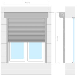 vidaXL Tapparella Avvolgibile in Alluminio 100x130 cm Bianca