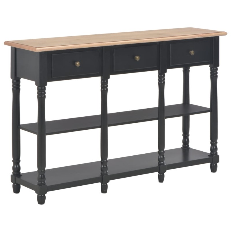 vidaXL Tavolo Consolle Nero 110x30x76 cm in Legno ingegnerizzato