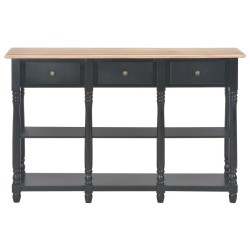 vidaXL Tavolo Consolle Nero 110x30x76 cm in Legno ingegnerizzato