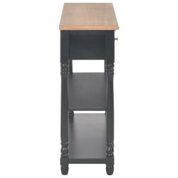 vidaXL Tavolo Consolle Nero 110x30x76 cm in Legno ingegnerizzato