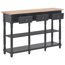 vidaXL Tavolo Consolle Nero 110x30x76 cm in Legno ingegnerizzato