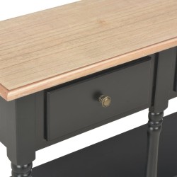 vidaXL Tavolo Consolle Nero 110x30x76 cm in Legno ingegnerizzato