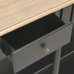 vidaXL Tavolo Consolle Nero 110x30x76 cm in Legno ingegnerizzato