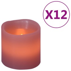 vidaXL Candele Elettriche a LED 12 pz Bianco Caldo