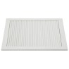 vidaXL Ante a Lamelle 2 pz Legno Massello di Pino Bianco 61,5x49,4 cm