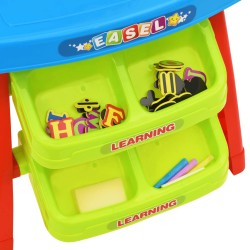 vidaXL Set da Gioco 3-1 per Bambini con Cavalletto e Scrivania