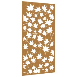 vidaXL Decorazione Muro Giardino 105x55 cm Foglia Acero Acciaio Corten