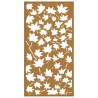 vidaXL Decorazione Muro Giardino 105x55 cm Foglia Acero Acciaio Corten