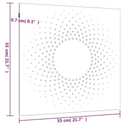 vidaXL Decorazione Muro da Giardino 55x55 cm Sole in Acciaio Corten