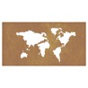 vidaXL Decorazione Muro Giardino 105x55 cm Mappa Mondo Acciaio Corten