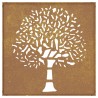 vidaXL Decorazione Muro da Giardino 55x55 cm Albero in Acciaio Corten