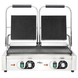 vidaXL Doppia Griglia per Panini Scanalata 3600 W 57x30,5x20 cm