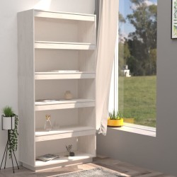 vidaXL Libreria/Divisorio Bianco 80x35x167 cm in Massello di Pino