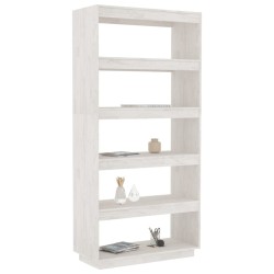 vidaXL Libreria/Divisorio Bianco 80x35x167 cm in Massello di Pino