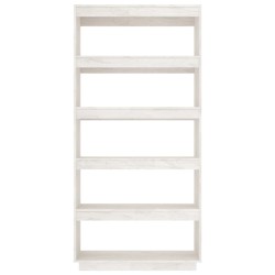 vidaXL Libreria/Divisorio Bianco 80x35x167 cm in Massello di Pino