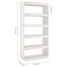 vidaXL Libreria/Divisorio Bianco 80x35x167 cm in Massello di Pino