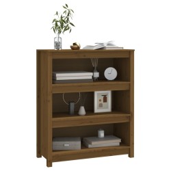 vidaXL Libreria Marrone Miele 80x35x97 cm in Legno Massello di Pino