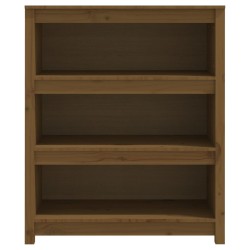 vidaXL Libreria Marrone Miele 80x35x97 cm in Legno Massello di Pino