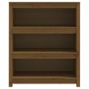 vidaXL Libreria Marrone Miele 80x35x97 cm in Legno Massello di Pino