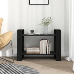 vidaXL Libreria/Divisorio Nero 80x35x56,5 cm in Legno Massello di Pino