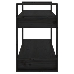 vidaXL Libreria/Divisorio Nero 80x35x56,5 cm in Legno Massello di Pino