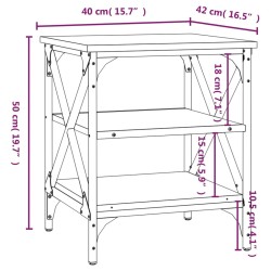 vidaXL Tavolini 2 pz Grigio Sonoma 40x42x50 cm in Legno Ingegnerizzato