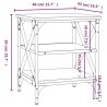 vidaXL Tavolini 2 pz Grigio Sonoma 40x42x50 cm in Legno Ingegnerizzato