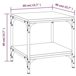 vidaXL Tavolino da Salotto Rovere Marrone 40x40x40cm Legno ingegnerizzato