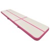 vidaXL Tappetino Ginnastica Gonfiabile con Pompa 800x100x20cm PVC Rosa