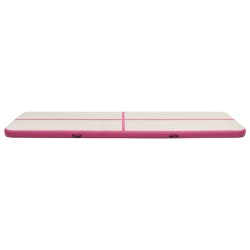 vidaXL Tappetino Ginnastica Gonfiabile con Pompa 800x100x20cm PVC Rosa