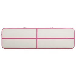 vidaXL Tappetino Ginnastica Gonfiabile con Pompa 800x100x20cm PVC Rosa