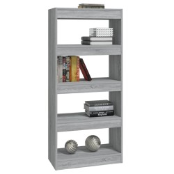 vidaXL Libreria/Divisorio Grigio Sonoma 60x30x135 cm Legno ingegnerizzato