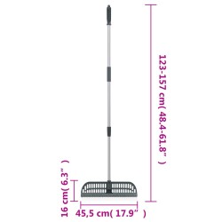 vidaXL Rastrello per Foglie 2 in 1 Verde Scuro 157 cm in PP