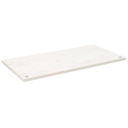 vidaXL Piano Scrivania Bianco 100x50x2,5 cm in Legno Massello di Pino