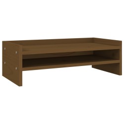 vidaXL Supporto per Monitor Miele 50x24x16 cm Legno Massello di Pino