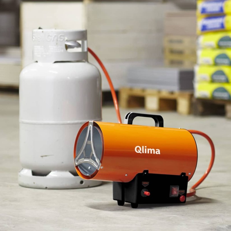 Qlima Generatore Aria Calda a Gas GFA 1015 19x38x30,5 cm Arancione