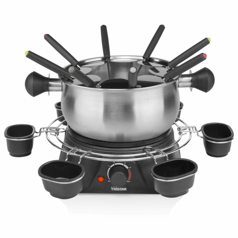 Tristar Set Fondue per Famiglia 1400 W 1,3 L in Acciaio Inox Argento