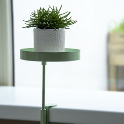 Esschert Design Vassoio per Piante con Morsetto Rotondo Verde S